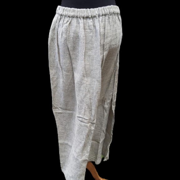 FLAX 100% Linen Wrap Skirt Sz M with FLAW see pics - Picture 2 of 11